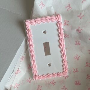 Pink and White Cake Decorative Light Switch Cover
